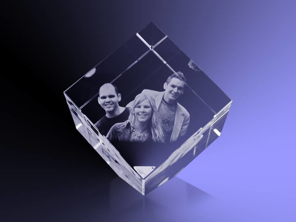 Foto in glas - 2D - Kubus 6 cm staand op hoek