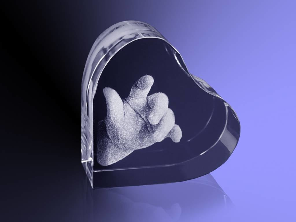 Foto in glas - 2D - Hart Klein - 58x58x30 mm