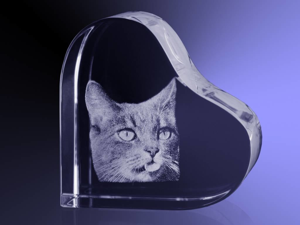 Foto in glas - 2D - Hart Klein - 58x58x30 mm