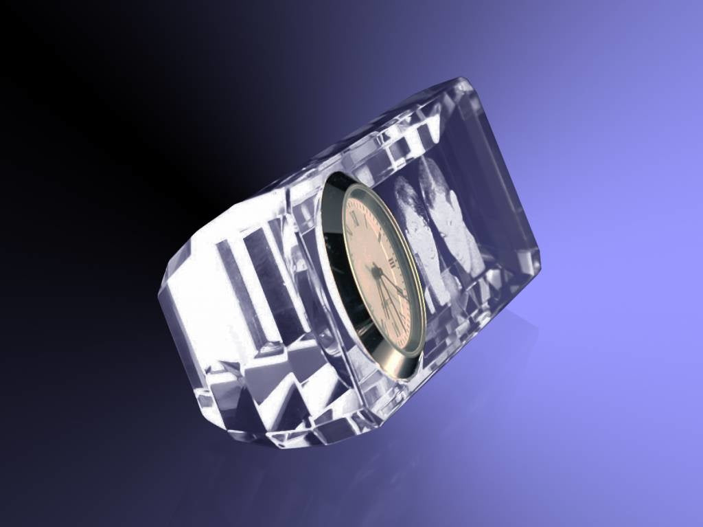 Foto in Glas - 2D - Klok facet