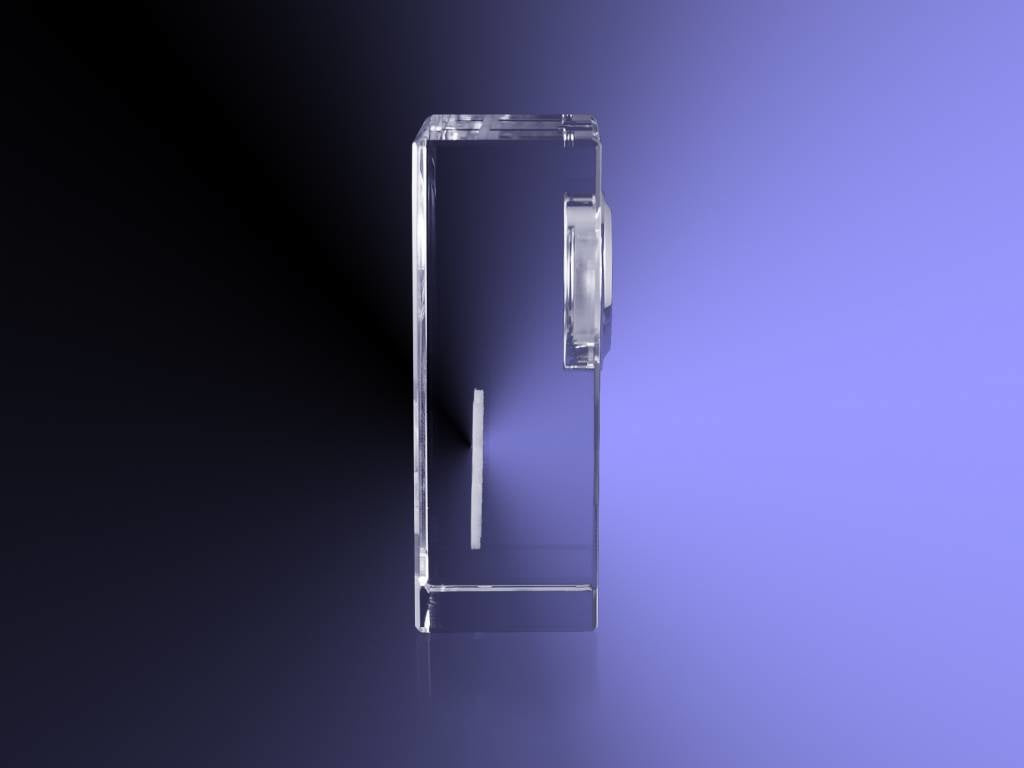 Foto in glas - 2D - Klok "recht model"