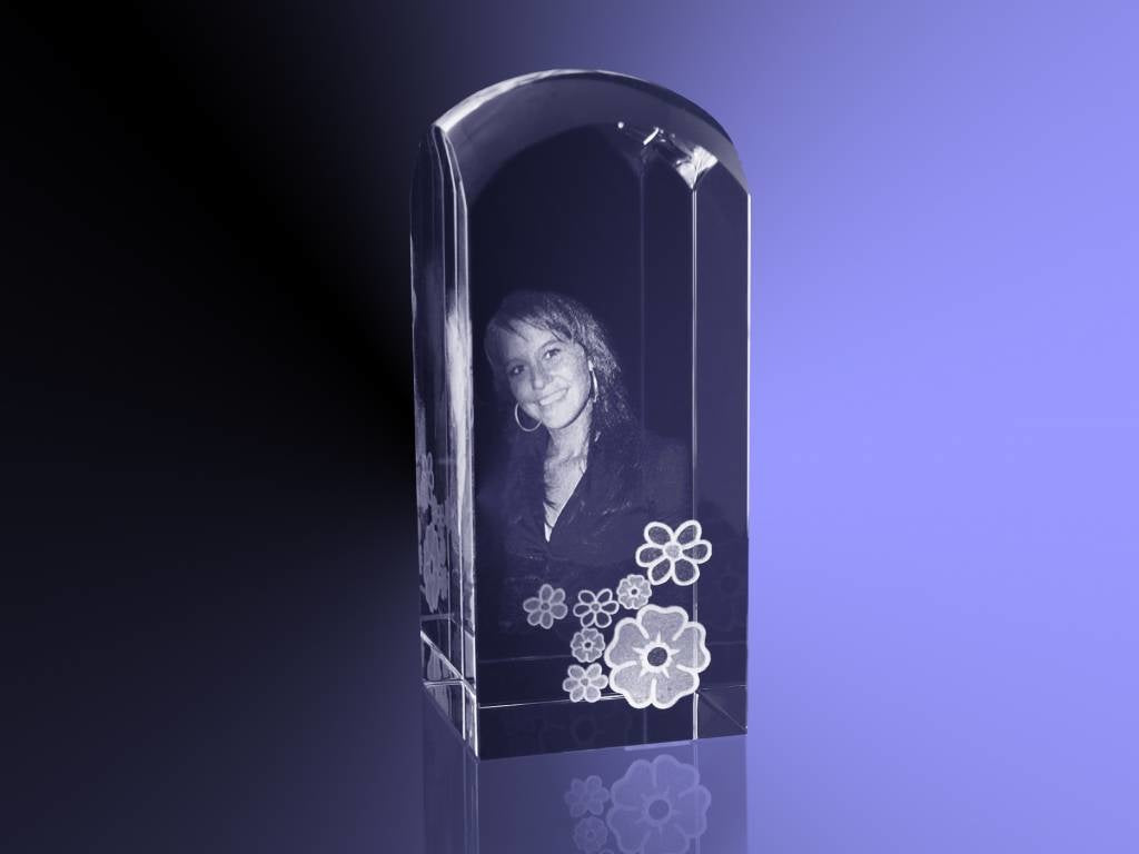 Foto in glas - 2D - Koepel - 5x5x8 cm
