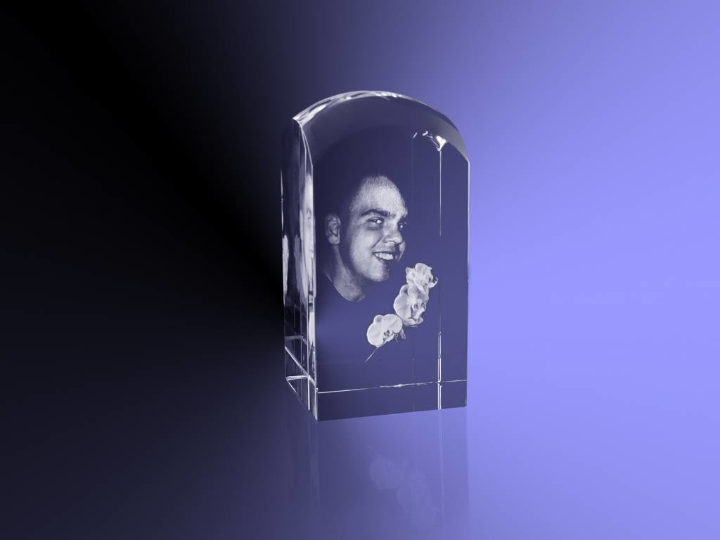 Foto in glas - 2D - Koepel - 5x5x8 cm