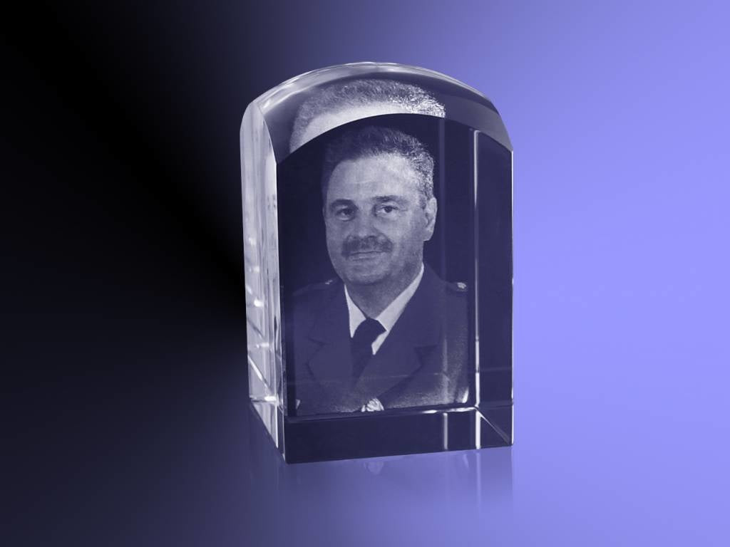 Foto in glas - 2D - Koepel - 5x5x8 cm