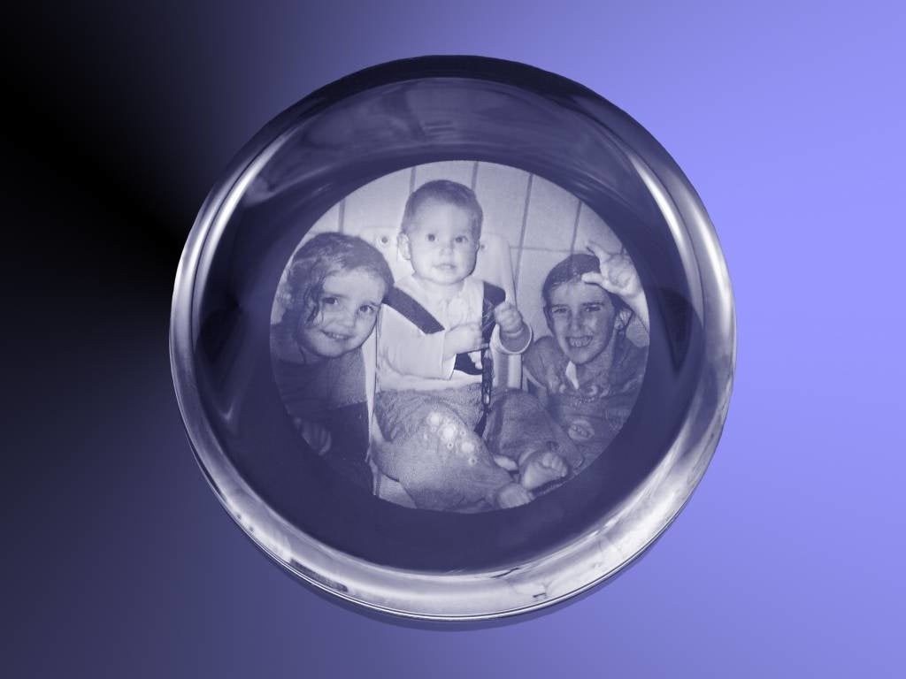 Foto in glas - 2D - Presse-Papier rond