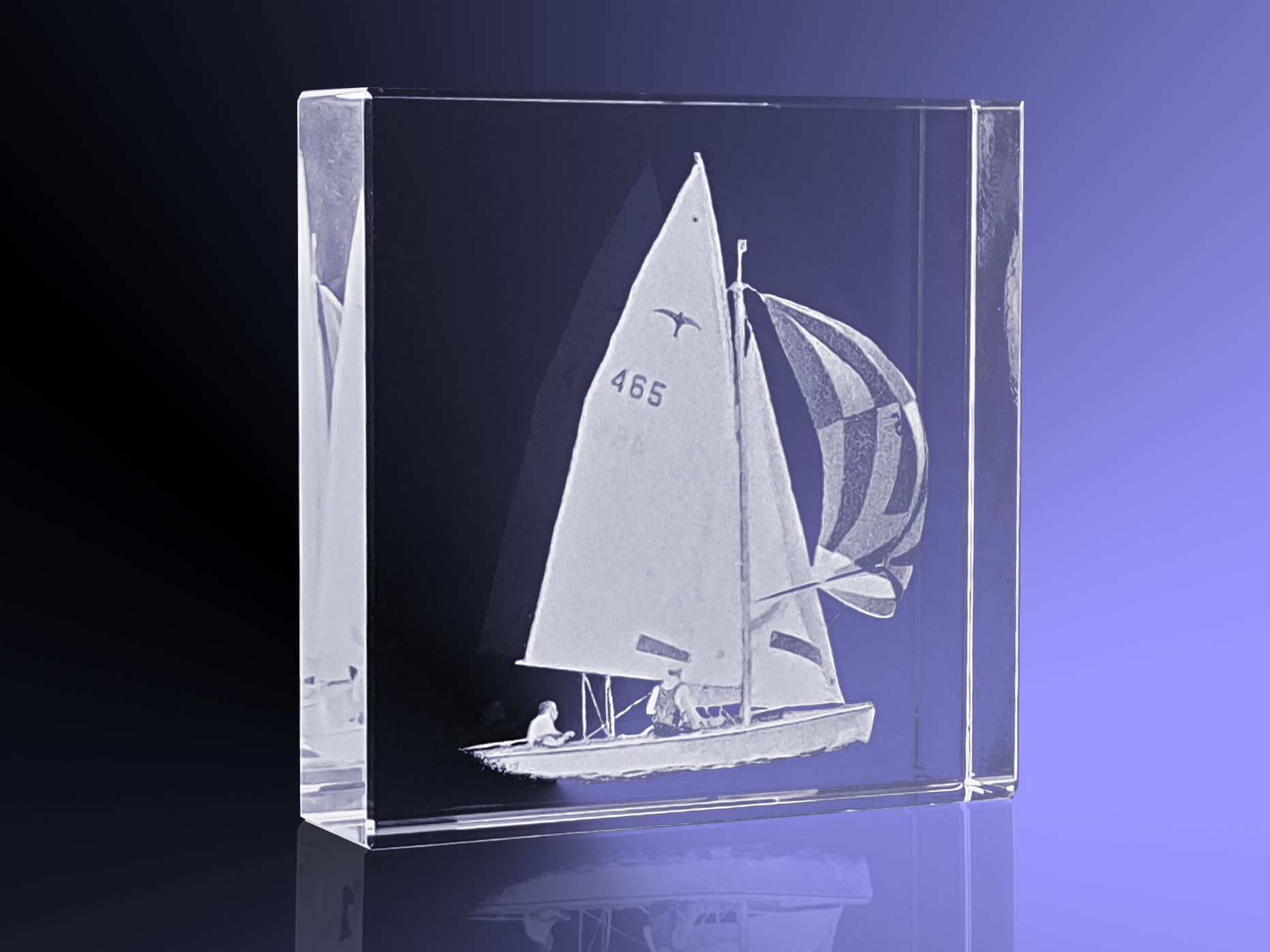 Foto in glas - 2D - Vierkant blok - 8x8x2 cm