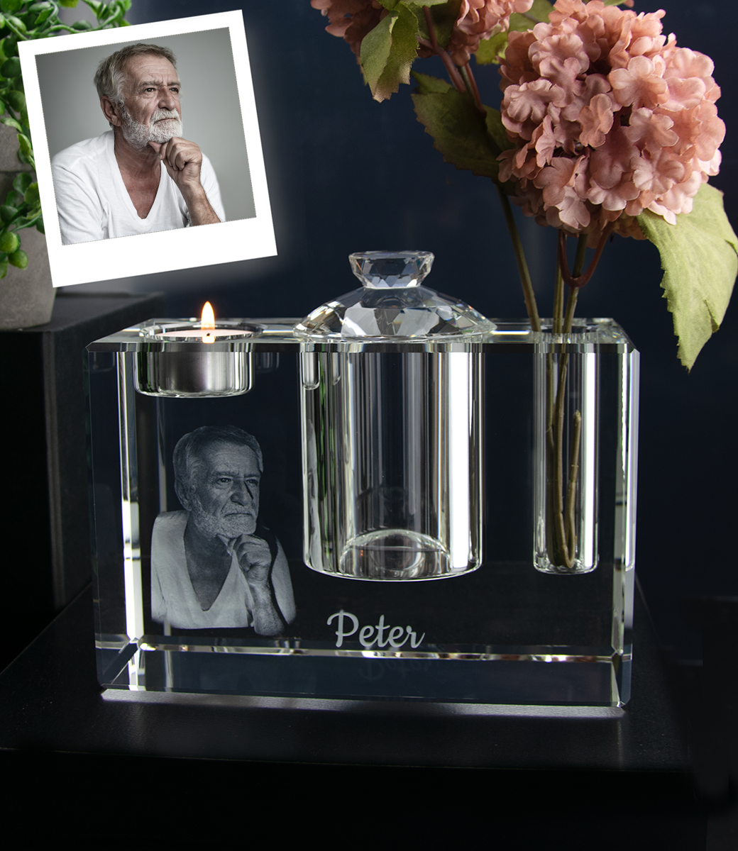 Urn groot met foto in 3D