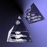 Foto 2D in Kristal Glas - Speciale items - Pyramide 