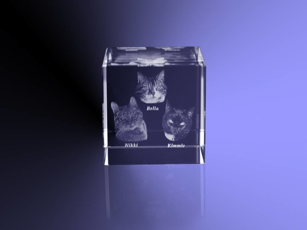 Foto in glas - 2D - Kubus 8 cm