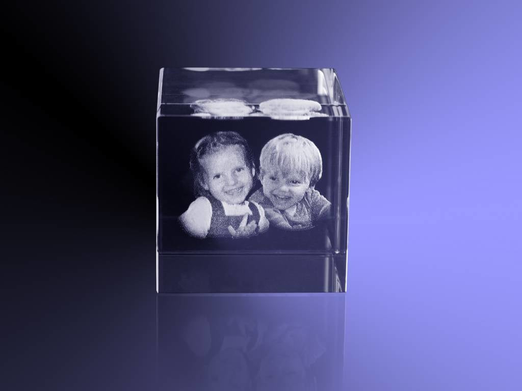 Foto in glas - 2D - Kubus 8 cm