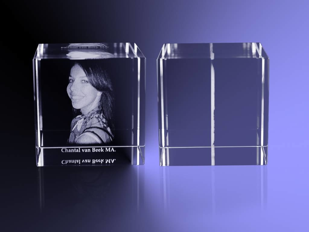 Foto in glas - 2D - Kubus 8 cm