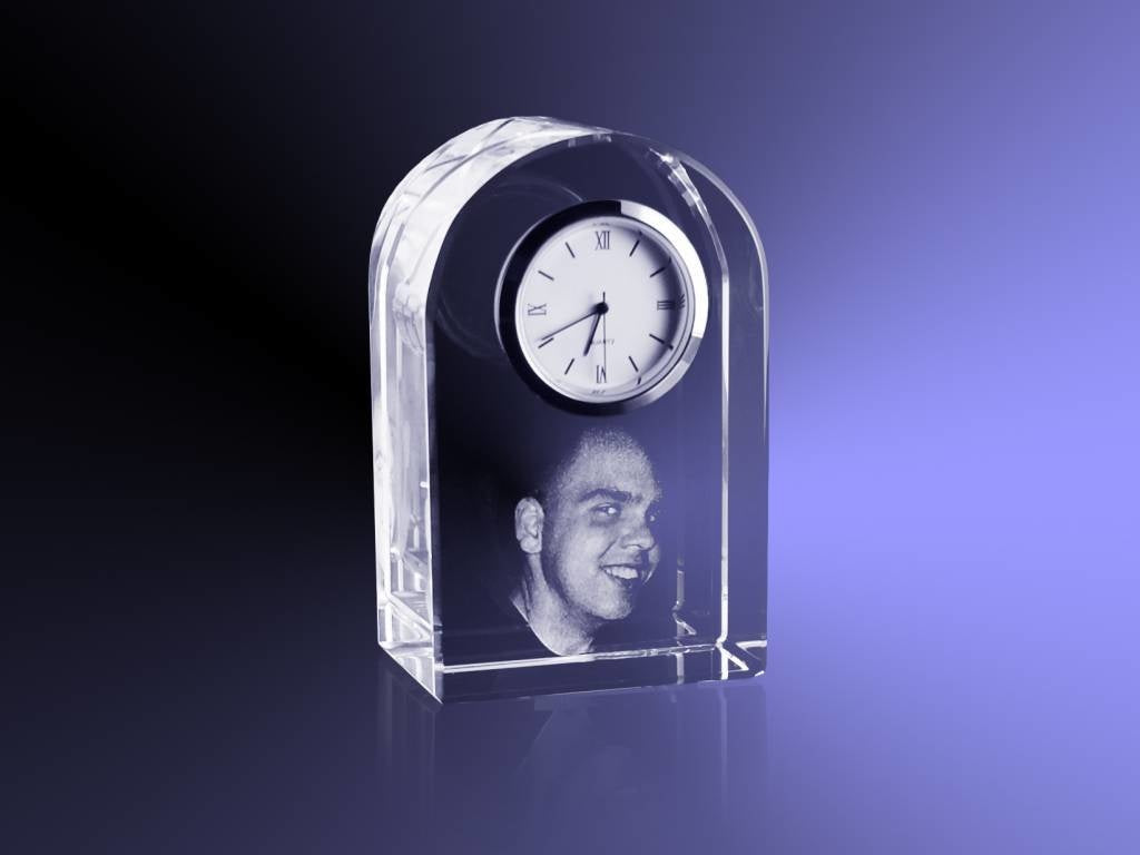 Foto in glas - 2D - Klok "round top"