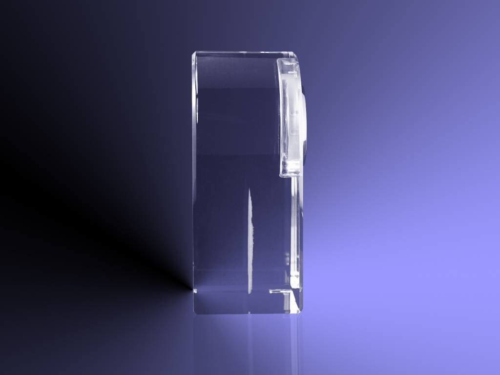 Foto in glas - 2D - Klok "round top"