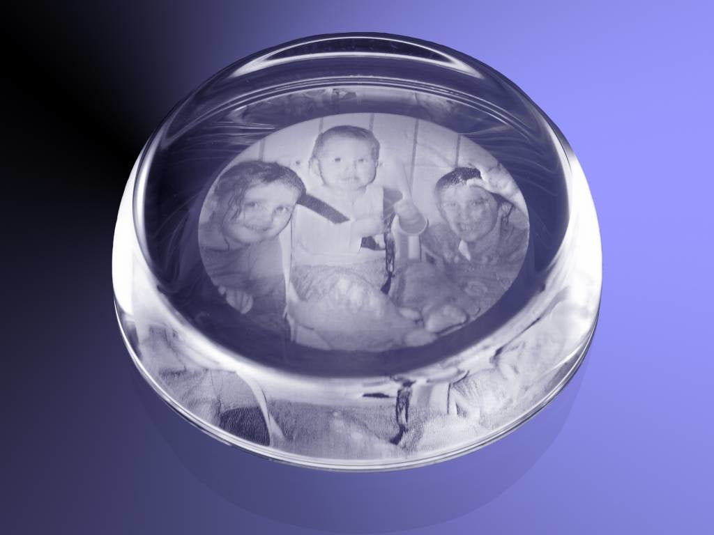 Foto in glas - 2D - Presse-Papier rond