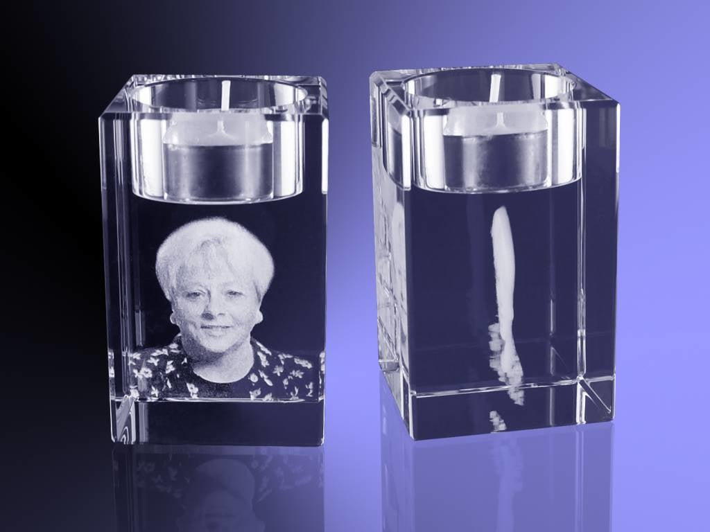 Foto in glas - 2D - Waxinelichthouder rechthoek - 50x80x50 mm