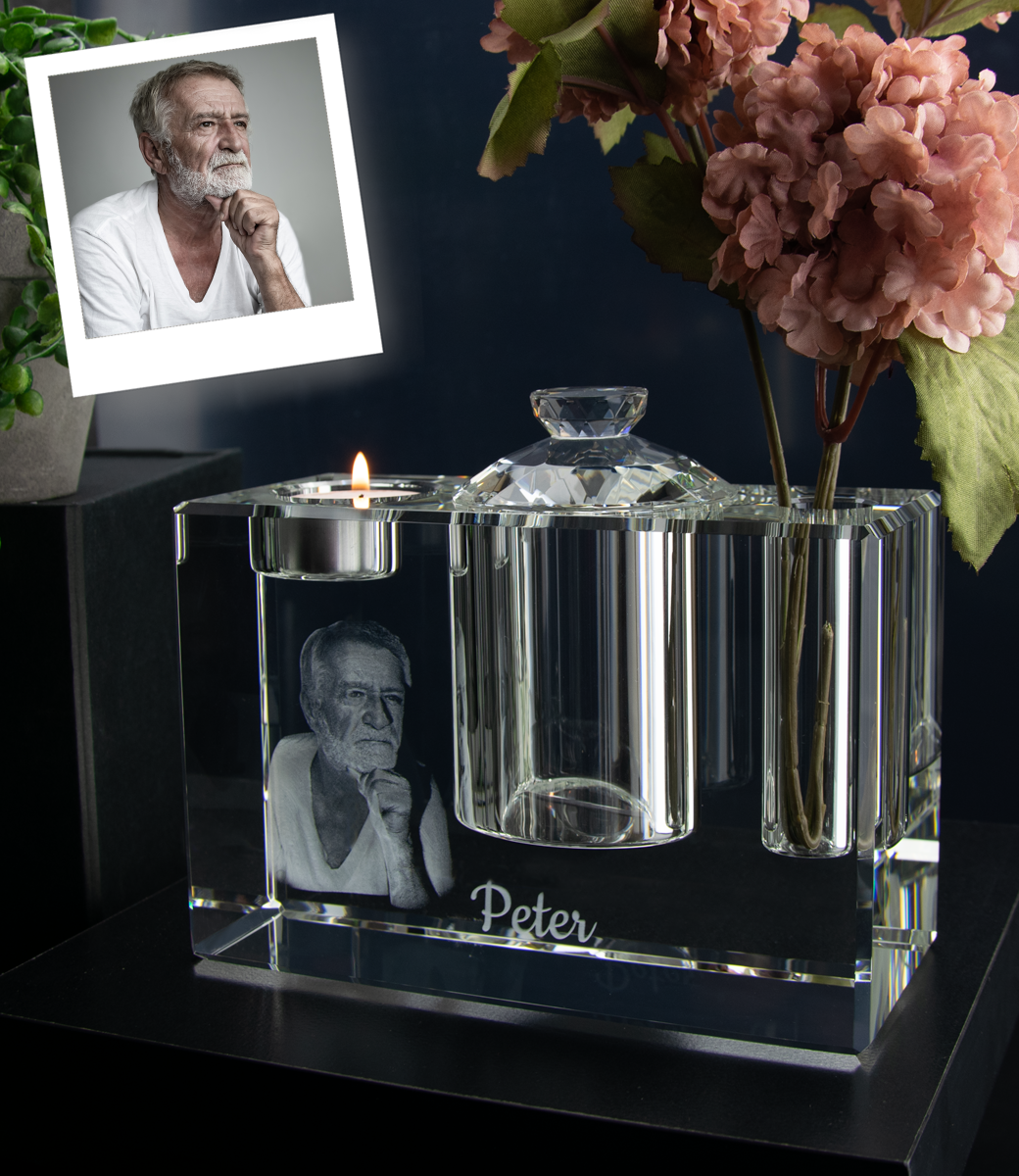 Urn groot met foto in 3D